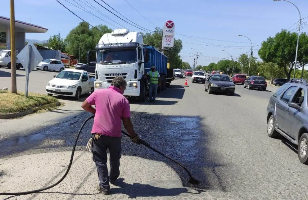 Villa de Merlo: retomaron el plan de bacheo