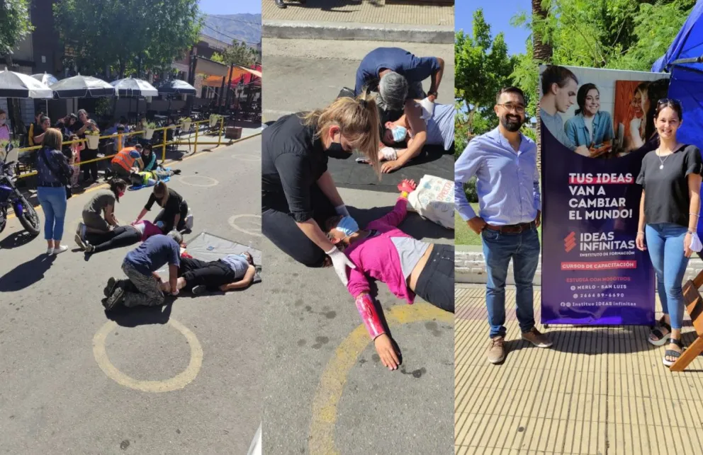 Realizaron un simulacro de accidente en la vía pública