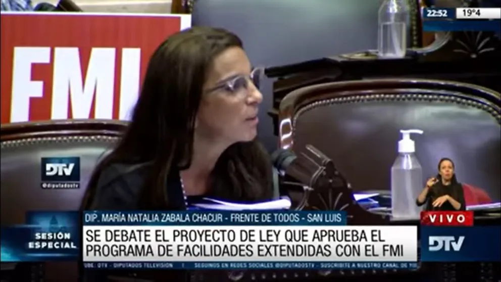 Zabala Chacur cruzó duro al diputado Poggi durante la sesión en diputados