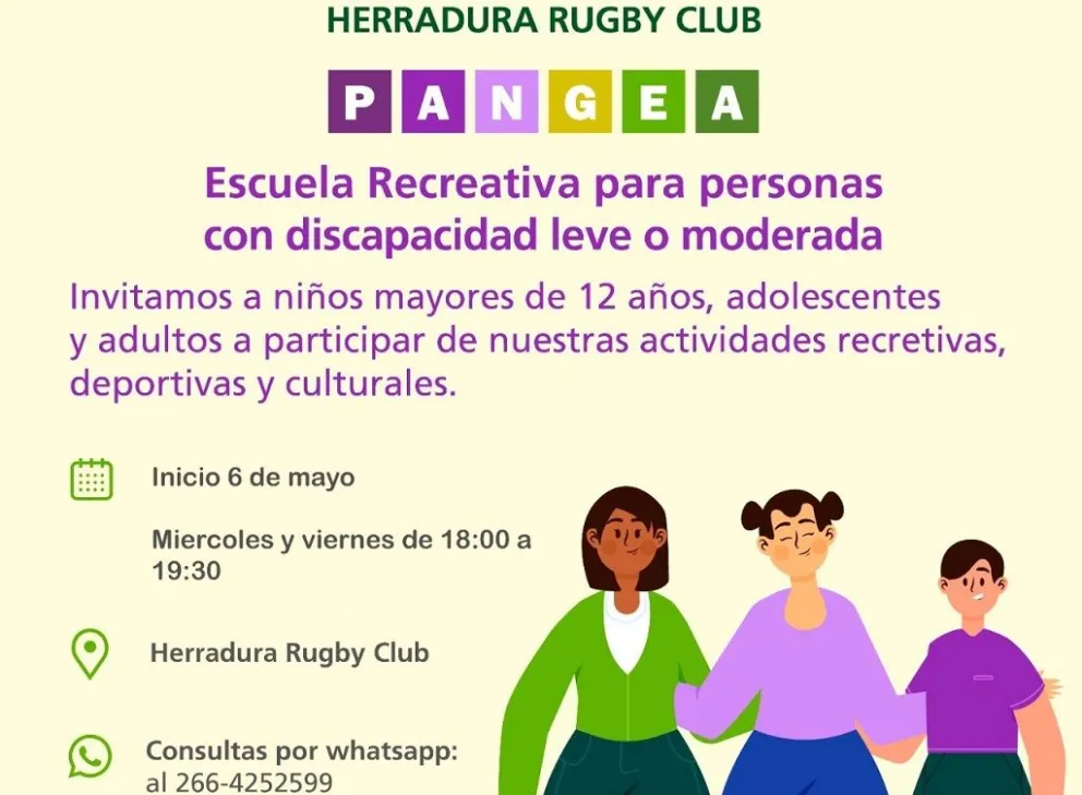 Escuela Recreativa para personas con discapacidad leve o moderada